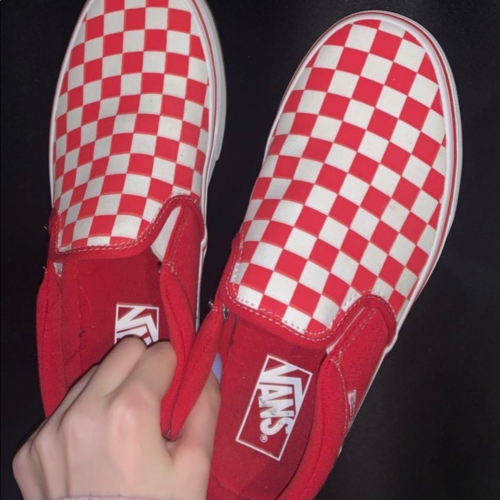 Red Checkered Vans